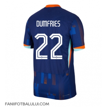 Țările de Jos Denzel Dumfries #22 Tricou Fotbal Replică European 2024 Barbati Deplasare